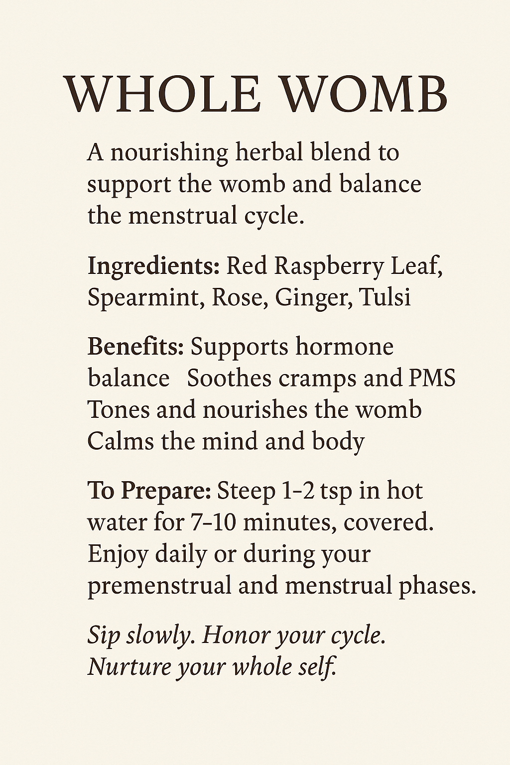 Whole Womb Tea Blend